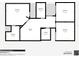 Floorplan displaying the layout of a house, including the bedrooms, bathrooms, laundry and hallway at 9056 Wildflower Ln, Kissimmee, FL 34747