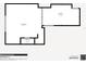 Floorplan displaying the layout of a house, including the living room, kitchen, and bathroom at 9056 Wildflower Ln, Kissimmee, FL 34747