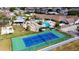 Aerial view of the community amenities, featuring tennis courts, pool, clubhouse, and more! at 914 Caribbean Dr, Davenport, FL 33897