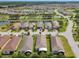 Serene aerial view of a residential community with well-maintained lawns and pristine ponds at 105 Palazzo Ln, Kissimmee, FL 34759