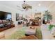 Spacious living area with natural lighting, modern decor, and an open floor plan at 105 Palazzo Ln, Kissimmee, FL 34759