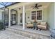 Inviting outdoor patio with comfortable seating and views of the pool at 1303 Artisan E Ave, Celebration, FL 34747