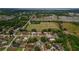 Aerial view showcasing a neighborhood with pools, sports fields and lush greenery at 1700 E Clinton Dr, St Cloud, FL 34769