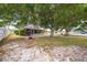 Spacious backyard with mature trees providing ample shade and privacy at 3160 Santa Cruz Dr, Kissimmee, FL 34746