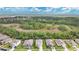 Aerial view showcases homes in a serene community surrounded by lush greenery and natural landscapes at 3881 Wind Dancer Cir, St Cloud, FL 34772