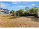 Expansive backyard with lush trees surrounding a blue house, creating a private oasis at 407 S Lakemont Ave, Winter Park, FL 32792