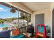 Condo balcony with seating and view of the community pool at 4722 Kilt Ct # 65, St Cloud, FL 34769