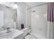 Clean bathroom with a shower-tub combo and white tile at 5077 Ernst Ct # 3, Orlando, FL 32819