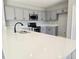 Bright kitchen features stainless steel appliances, a double sink, and gray cabinets at 511 Elbridge Pl, Kissimmee, FL 34758