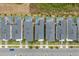 View of homes with screened pools in the community in a top down aerial shot at 721 Drop Shot Dr, Davenport, FL 33896