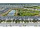 Picture of modern houses with ponds and trees, in an aerial view at 721 Drop Shot Dr, Davenport, FL 33896