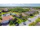Residential neighborhood with manicured lawns, a winding lake, and mature landscaping seen from an aerial perspective at 772 San Raphael St, Kissimmee, FL 34759