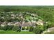 Aerial view highlighting a property in lush neighborhood, backing up to a preserved wooded area at 12867 Woodmere Close Dr, Windermere, FL 34786