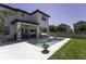 Beautiful backyard showcasing a sparkling pool and a covered patio for outdoor relaxation at 15079 Guava Bay Dr, Winter Garden, FL 34787