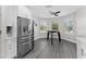 Eat-in kitchen with stainless steel appliances, plenty of natural light and breakfast table at 2040 Patriot Way, St Cloud, FL 34769