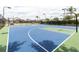 Outdoor basketball court featuring blue and green surfaces, surrounded by fencing and landscaping at 2301 Butterfly Palm Way # 303, Kissimmee, FL 34747