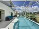 Inviting screened-in pool with comfortable seating and landscaped surroundings at 2408 Saint Augustine Blvd, Haines City, FL 33844