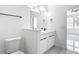 Bathroom featuring a vanity with white countertops, modern fixtures and tiled floors at 2639 Sw 162Nd Street Rd, Ocala, FL 34473