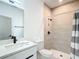 Modern bathroom featuring a shower, stylish fixtures, and a vanity sink at 2639 Sw 162Nd Street Rd, Ocala, FL 34473