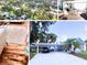 Collage featuring the aerial view, living room, floors and the home's exterior at 302 E Drury Ave, Kissimmee, FL 34744