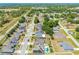 An aerial shot highlights a residential neighborhood with a variety of homes and well-maintained streets at 3101 Drema Dr, St Cloud, FL 34769