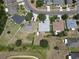 Wide aerial view showing the location of the house in the cul-de-sac at 3638 Doe Run Dr, St Cloud, FL 34772
