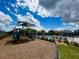 The community playground is located next to the pool and has a shade canopy and slide at 4327 Silver Creek St, Kissimmee, FL 34744