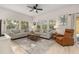 Inviting living room with neutral tones, comfortable seating, and large windows at 4722 Flagler Beach Way, Kissimmee, FL 34746