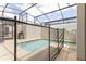 Enclosed pool area surrounded by screen, offering a private outdoor space at 4835 Memories Ln, Kissimmee, FL 34746