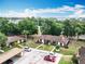 Aerial view of property showing the homes, carports, and surrounding trees at 12539 Orangewood Ct, Tavares, FL 32778