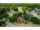 Aerial view of a suburban home with a private pool surrounded by lush greenery at 154 Academy Oaks Pl, Altamonte Springs, FL 32714