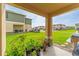 Charming back porch with view to the backyard, offering a serene outdoor space at 1818 Katz Crossing Dr, Kissimmee, FL 34744