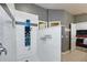 Modern tiled bathroom with rainfall shower and stylish fixtures at 1823 Ashton E Dr, St Cloud, FL 34771