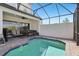 Relaxing screened-in pool area with lounge seating for outdoor enjoyment at 256 Captiva Dr, Davenport, FL 33896