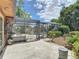 Enclosed backyard pool with nice greenery and lots of space for patio furniture and grilling at 724 Knob Hill Cir, Kissimmee, FL 34744