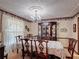 Elegant dining room with floral wallpaper, chandelier, and china cabinet at 724 Knob Hill Cir, Kissimmee, FL 34744