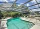 An inviting screened-in pool area featuring plenty of room to lounge in the backyard at 724 Knob Hill Cir, Kissimmee, FL 34744