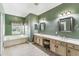 Bathroom featuring a garden tub, large vanity, and tile floors at 759 Glendora Rd, Poinciana, FL 34759