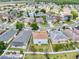 Residential neighborhood aerial view with tree-lined streets, houses, and well-maintained lawns at 1176 Epson Oaks Way, Orlando, FL 32837