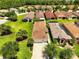 An aerial view of the house in a neighborhood with lush green lawns at 1306 Harbor Ridge Dr, Kissimmee, FL 34759