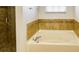 The bathroom showcases a soaking tub with stylish tile and glass shower at 156 Bristol Forest Trl, Sanford, FL 32771