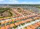 Extensive aerial view showcasing the property's neighborhood, nearby wetlands, and community layout at 209 Rosso Dr, Davenport, FL 33837
