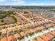 Extensive aerial view showcasing the community layout, and nearby wetlands at 209 Rosso Dr, Davenport, FL 33837
