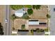 An aerial view of land parcel marked with perimeter in residential neighborhood at 31 Cedar St, Haines City, FL 33844