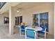 Covered patio with a dining table and chairs for outdoor living at 4739 Cumbrian Lakes Dr, Kissimmee, FL 34746