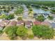Aerial view of neighborhood with lakes, tree coverage, and residential homes at 5321 Los Palma Vista Dr, Orlando, FL 32837
