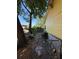 Back yard featuring a yellow block wall and a chain link fence at 716 Grove Ave, Orlando, FL 32805