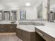 Elegant bathroom with a large soaking tub, stylish cabinets, and modern fixtures offering a luxurious and relaxing space at 1116 Oak Pond Dr, Celebration, FL 34747