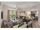 Cozy living room with a sliding glass door to the balcony and a view of the bedroom at 1375 Tuscana Ln # 1207, Davenport, FL 33896