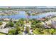Aerial shot showcasing the community amenities including green spaces and water access at 1532 Angler Ave, Kissimmee, FL 34746